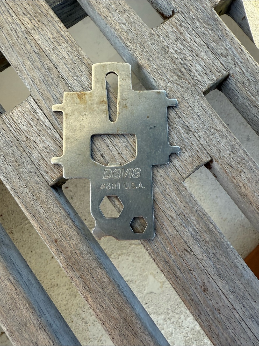 Metal boat key tool - Silver